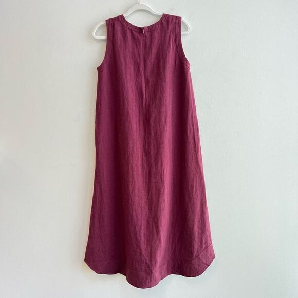 Rachel Antonoff Dress Linen Cotton Blend Midi Sleeveless Pockets Size Small NWT - Picture 7 of 13